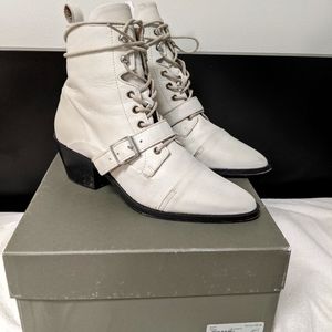All Saints Katy White Boots, Size 7